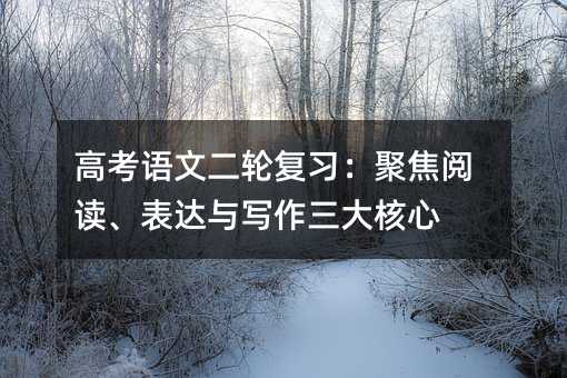 ¸ß¿¼ÓïÎĶþÂÖ¸´Ï°£º¾Û½¹ÔĶÁ¡¢±í´ïÓëд×÷Èý´óºËÐÄ