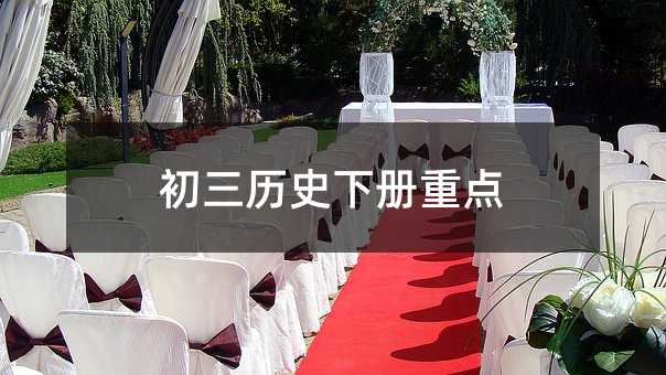 初三历史下册重点