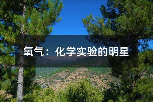 氧气:化学实验的明星