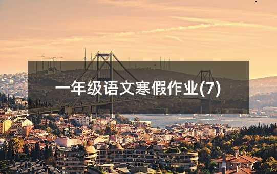 һ�꼶���ĺ�����ҵ(7)