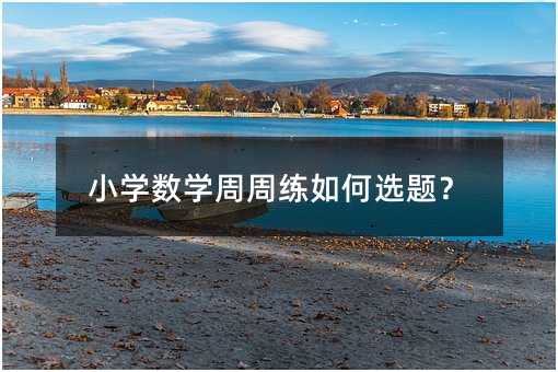 小学数学周周练如何选题?